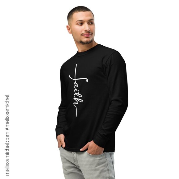 New! Faith Unisex Garment-Dyed Heavyweight Long-Sleeve Shirt - Picture 5 of 8